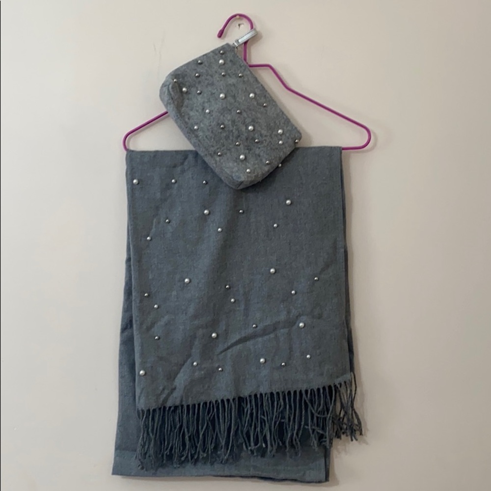 Beaded Scarf and Matching Bag